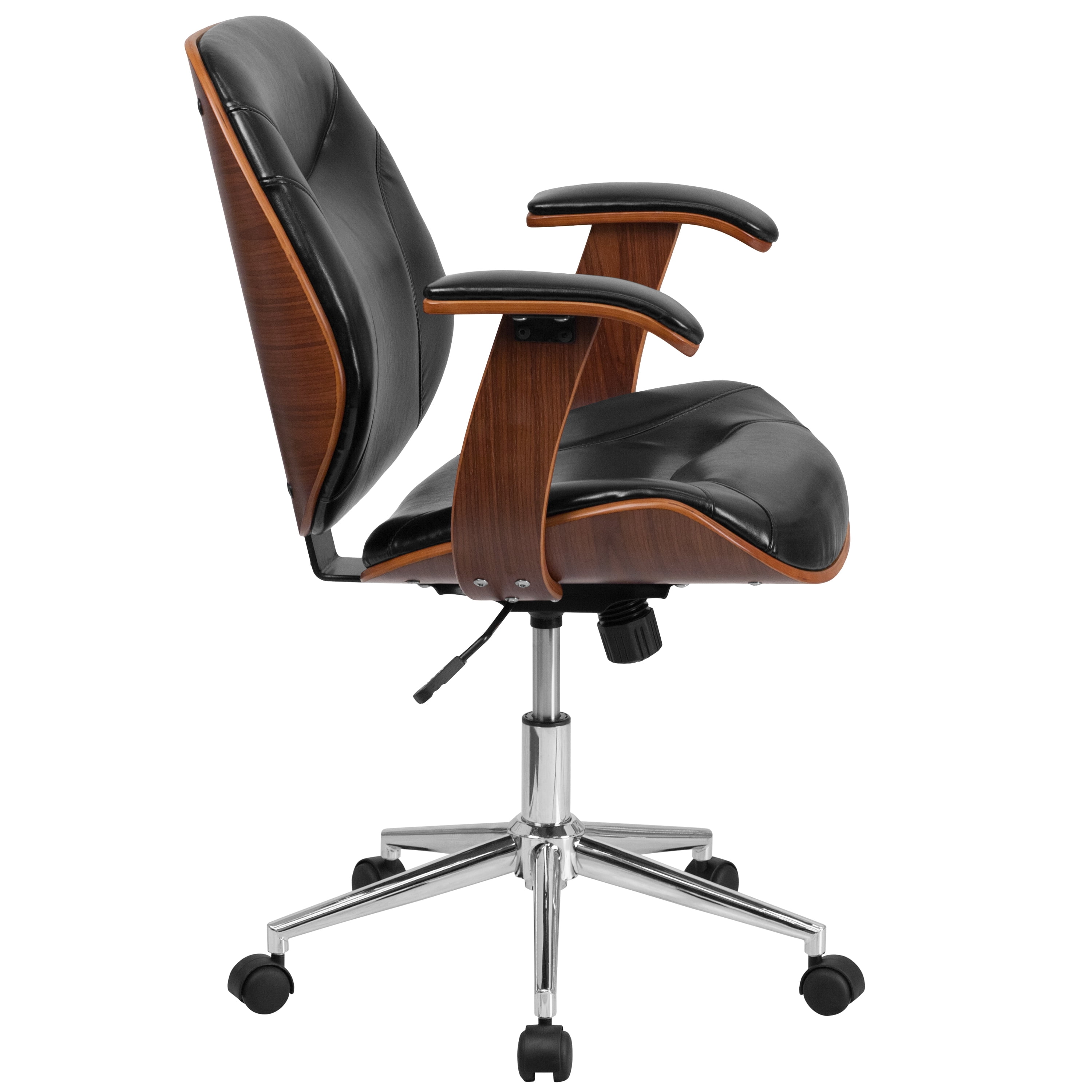 Black and wood office chair sales