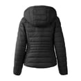 thumbnail image 2 of Hat and Beyond Women's Reversible Comfortable Lounge Fleece Sherpa And Puffer Jacket With Hood, 2 of 5