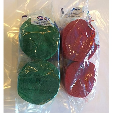 - Christmas Holiday Colored Crepe Paper Streamer 4 Rolls Total 290 ft (Red and Green) by Holiday Streamers