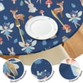 thumbnail image 4 of Dark Blue Princess Fairy Forest Pattern Round Fitted Tablecloth with Elastic Edge,Dining Table Cover Waterproof,Outdoor Round Tablecloth for Camping,Dining,Indoor and Outdoor, 4 of 7