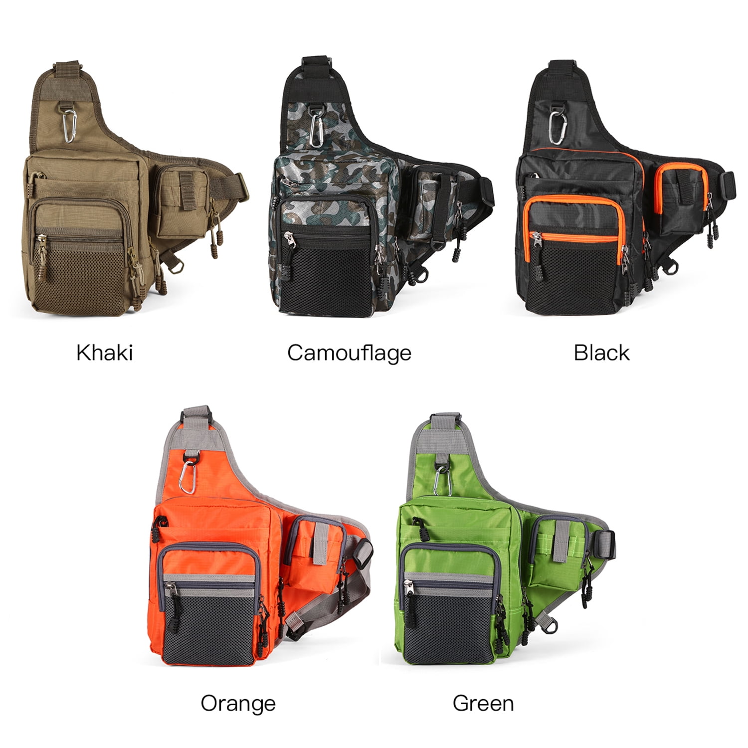 Elowen fishing equipment Fishing 32x39x12CM Fishing Bag Multi-Purpose Waterproof Fishing Reel Lure Tackle Bag