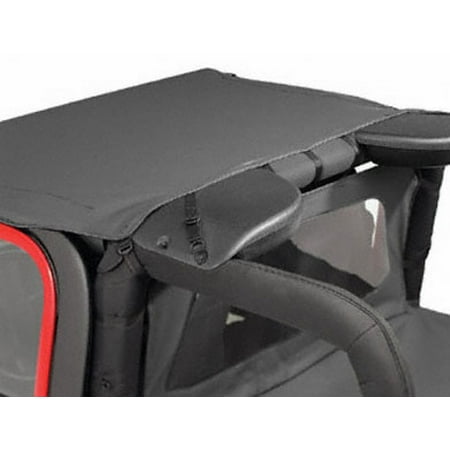 Jeep Wrangler Bestop Cargo - Bestop 52528-35 Jeep Wrangler Targa Style Header Bikini Top, Black Denim