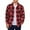 Red, variant on OGLCCG Men's Flannel Shirts Casual Lapel Button Down Plaid Shirt Jacket Fall Winter Soft Long Sleeve Fleece Shacket with Pockets,L,Black