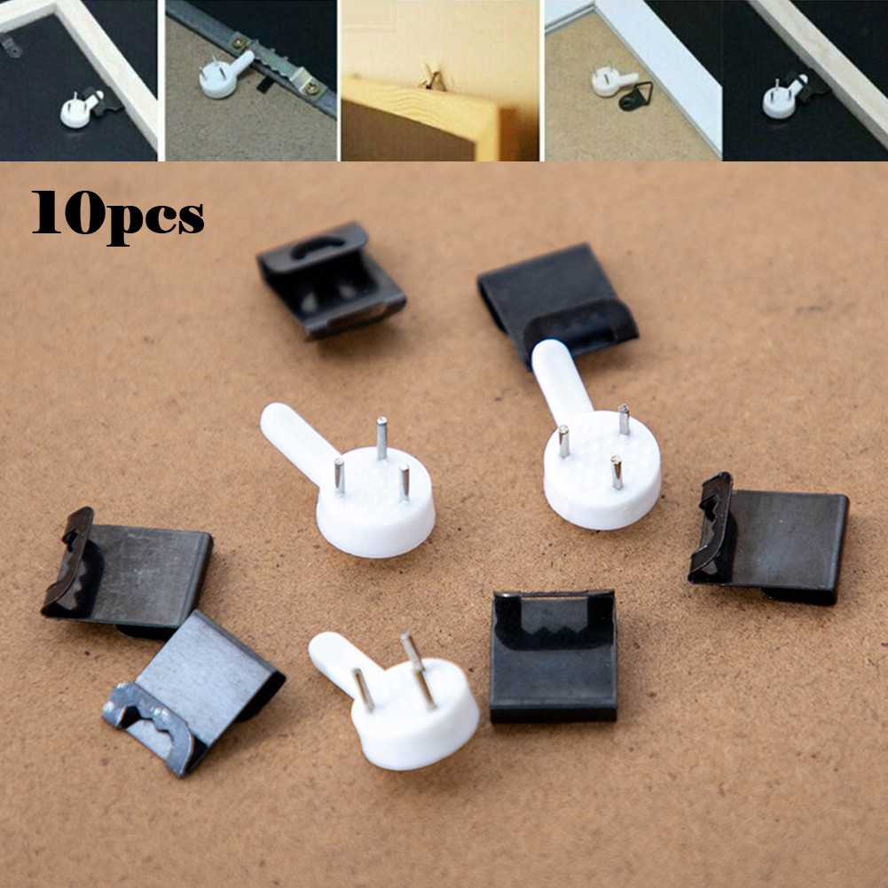 Afqh 10pcs Picture Frame Seamless Nail Wall Hooks Plastic Invisibl Nail 