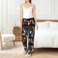 thumbnail image 5 of Uemuo Butterfly with Fowers Pattern Women's Wide Leg Palazzo Lounge Pants with Pockets Light Weight Loose Comfy Casual Pajama Pants-Large, 5 of 9