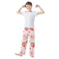 thumbnail image 3 of Strawberry Flower Love Pajama Pants Soft Lightweight Lounge Pants Bottoms Sleep Pants Warm Comfy, 3 of 9