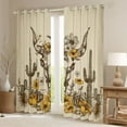thumbnail image 2 of Homewish Rustic Null Skull Curtains Pack of 2 (42x84 Each),Country Western Cowboy Curtains Blackout,Tropical Desert Cactus Bedroom Curtains For Girls Kids,Microfiber Bedroom Decor, 2 of 6