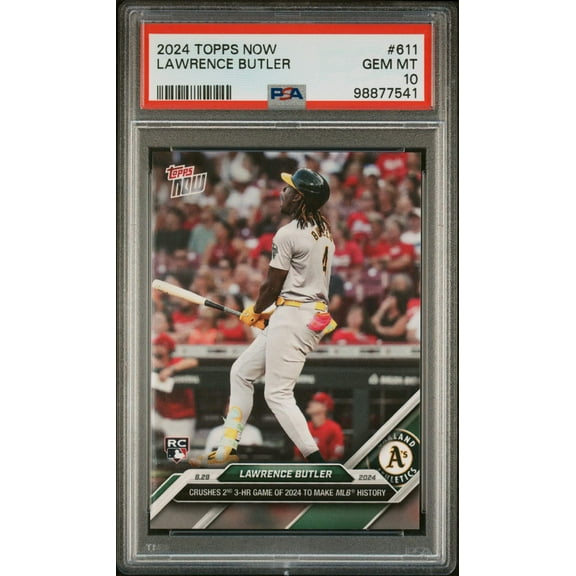 Graded 2024 Topps Now Lawrence Butler #611 Rookie RC Baseball Card PSA 10 Gem Mint