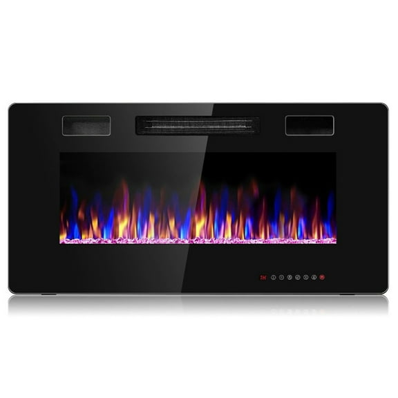 Barara King Fireplace Heater, Indoor Fireplace,36 Inch Ultra Thin Wall Mounted Electric Fireplace