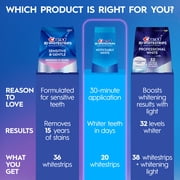 Crest 3DWhitestrips Noticeably White, At‑Home Teeth Whitening Strips, Enamel Safe, 10 Treatments