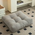 thumbnail image 5 of 1 PCS Fluffy Sherpa Fleece Chair Cushion Soft Round Seat Cushion Chair Pad for Kitchen, Dining Room, Office, Tatami 18"x18"x4.7", 5 of 6