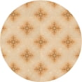 thumbnail image 1 of Ahgly Company Indoor Round Patterned Khaki Gold Area Rugs, 3' Round, 1 of 1