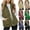 A58 Army Green, variant on Ligghtweight Quilted Vest for Women Zip up Snap Button Down Sleeveless Jackets Workout Casual Oversized Fall Winter Coats with Pockets Activewear