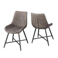 thumbnail image 1 of Steve Silver Ramona Brown Faux Leather and Metal Side Chair, 1 of 6