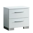 thumbnail image 5 of Furniture of America Acrysta Bedroom Set, 1 Queen Bed, 1 Nightstand, 1 Chest, Glossy White, 5 of 7
