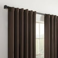 thumbnail image 2 of Eclipse Fresno Solid Color Room Darkening Rod Pocket Back Tab Window Curtain Panel, Brown, 52x95, 2 of 8