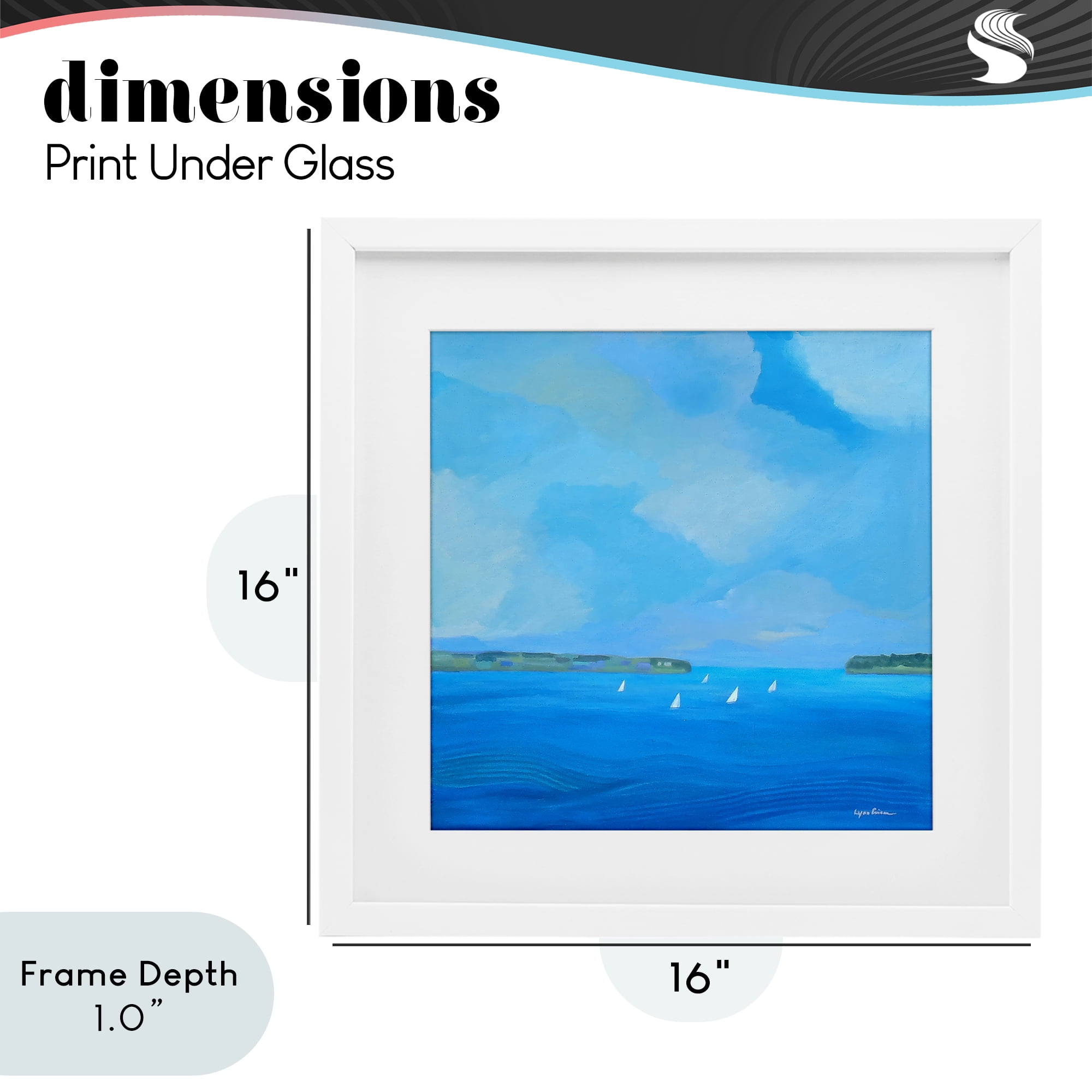 Stupell Industries A Perfect Day Seascape White Framed Print Under Glass, design by Lynn Ericson Fine Art