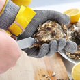 thumbnail image 4 of HAHDAXIA Niveau 9 Gant Résistant aux Coupures de Qualité Alimentaire, Gant en Maille d'Acier Inoxydable en Métal Couteau Gant de Coupe pour Boucher Découpe de Viande Écaillement d'Huître Mandoline de Cuisine Chef Tranchage Filet de Poisson (Mediu, 4 of 7