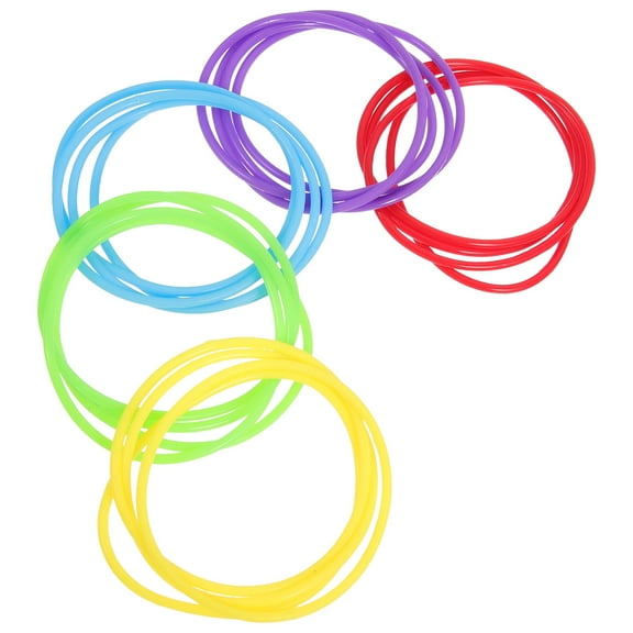 Topbathy Premium Assorted Color Jelly Bracelets 80S Party Favors Stylish and Minimalist 25Pcs