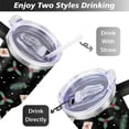 thumbnail image 5 of Holly Leaves Envelope 40 Oz Tumbler with Handle Lid and Straw Stainless Steel Double Walled Vacuum Insulated Cup Merry Christmas Gifts Tumbler for Women Men Friends Outdoor Indoor, 5 of 6