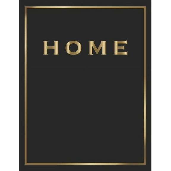 Home: Gold and Black Decorative Book - Perfect for Coffee Tables, End Tables, Bookshelves, Interior Design & Home Stagin, (Paperback)