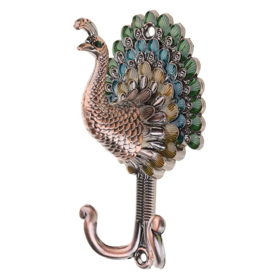 AOOOWER Vintage Peacock Hook Wall Towel Hook for Bathroom Zinc Alloy Coat Hooks Rustproof Hanger Kitchen