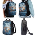 thumbnail image 2 of Jeiento Wolf Boys Backpack with Lunch Box Ages 6-8 8-10 10-12 Kids School Bag and Lunch Bag Pencil Case Water Bottle Holder Cool Flame Bookbag Set for Elementary Preschool Satchel, 2 of 7