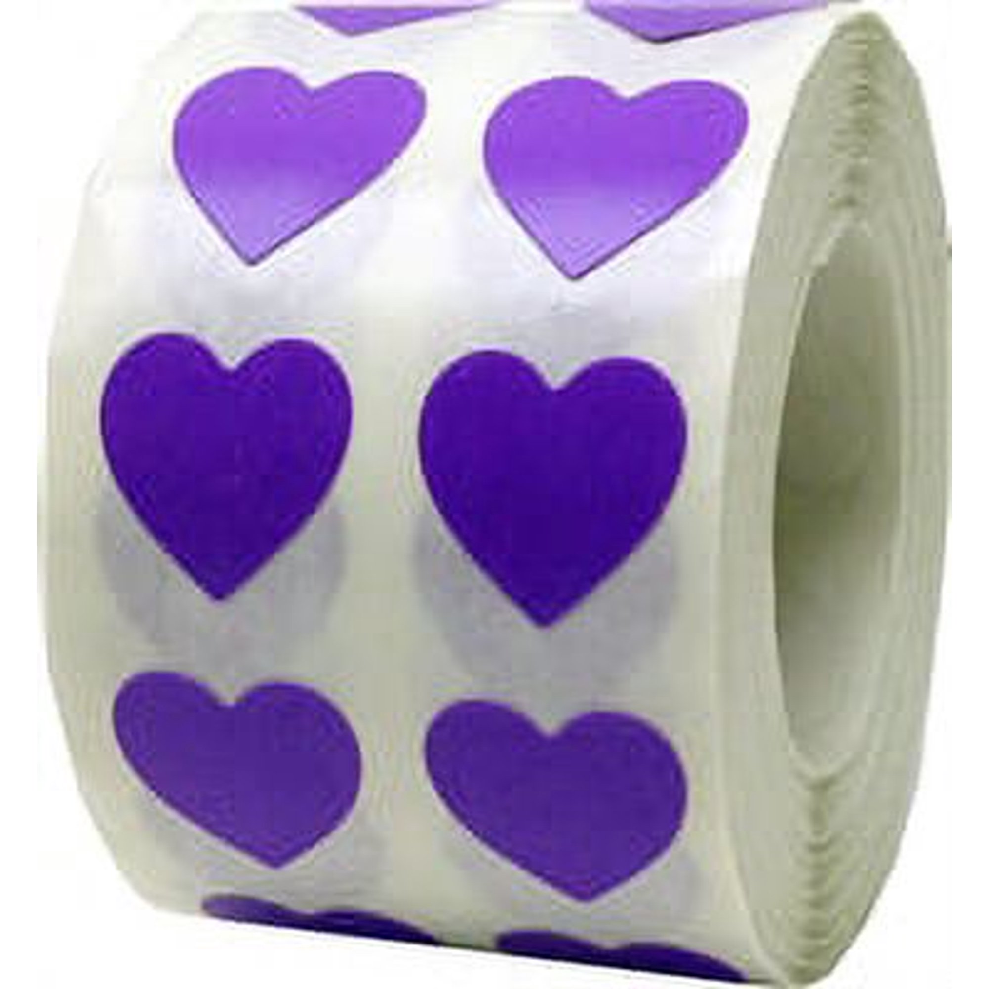 Brown Kraft Heart Stickers, 0.5 Inch Wide, 1000 Labels on a Roll