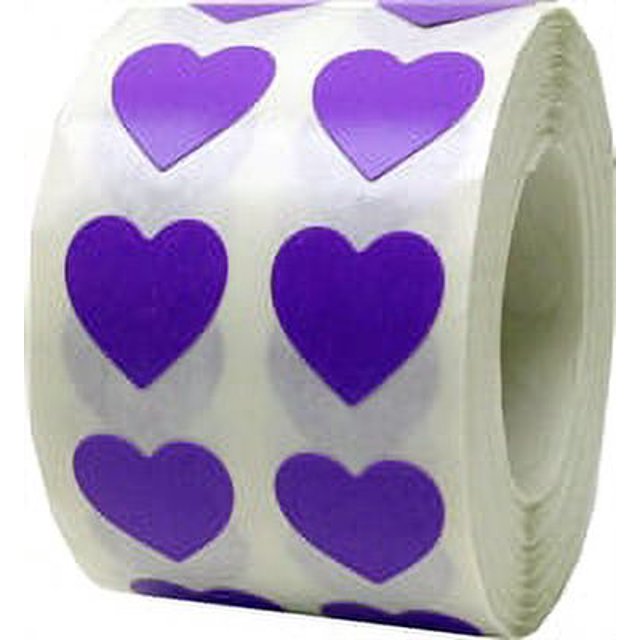 Purple Heart Stickers, 0.5 Inch Wide, 1000 Labels on a Roll