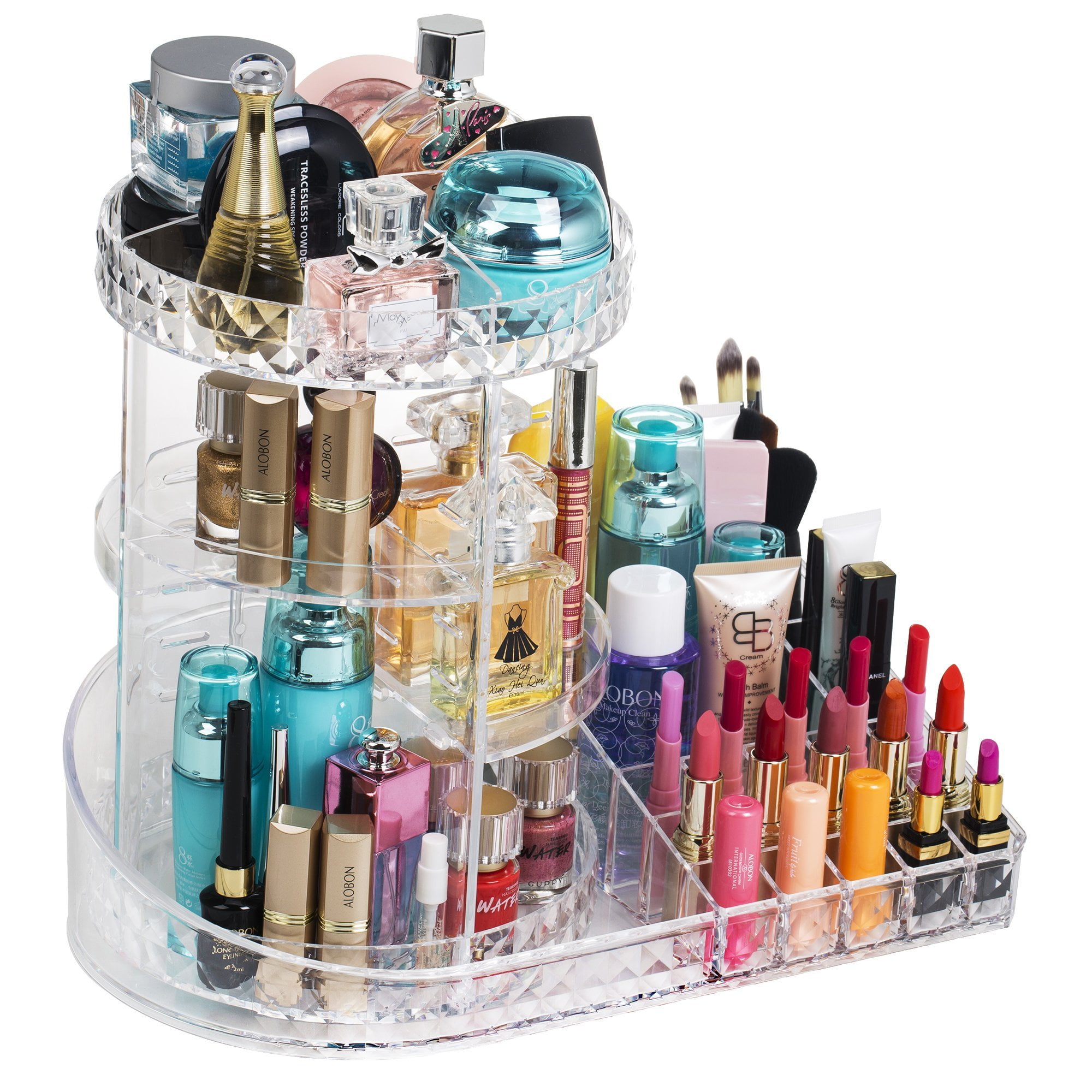 Readaeer 360 Degree Rotating Adjustable Makeup Organizer Cosmetics
