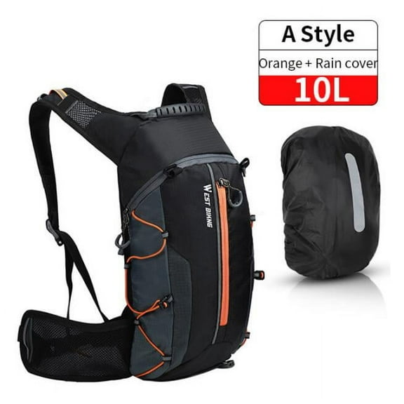 Cycling Mountain Bike Water Bag Outdoor Backpack,Black orange