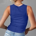 thumbnail image 4 of JDQJBZ Women Plus Size Tank Tops Solid Color V Neck Button Detail Loose Fit Summer Blouse, 4 of 4