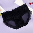 thumbnail image 3 of PMVFHDE Womens Sheer Mesh Breathable Floral Plus Size Fashion Solid Color Triangle Underwear Plus Size Underwear For Women Black，XL, 3 of 3