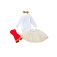 thumbnail image 2 of Pudcoco Tenue de Noël pour Bébé Fille, Barboteuse à Manches Longues Imprimée, Jupe en Maille, 2 of 9