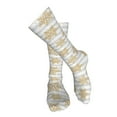 thumbnail image 4 of Xecao Gold Snowflake Print Calf Socks Seamless Toe, Knee High Long Socks, Sports Socks Trouser Socks for Women and Men-One Size, 4 of 8