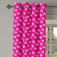 thumbnail image 2 of Ambesonne Hot Pink Grommet Curtain, Vintage Roses Love Dot, 50" x 72", Hot Pink Pale Pink White, 2 of 6