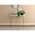 thumbnail image 3 of Console Sofa Table Marble Gold Metal, 3 of 4