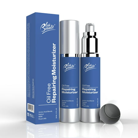 Oil Free Repairing Moisturizer- High potency facial anti-acne cream for oily skin reduces dark spots