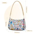 thumbnail image 3 of FORMRS Womens Shoulder Bag with Chain Strap Clutch Purse Cute Tote Handbag, Doodle Pattern, 3 of 7