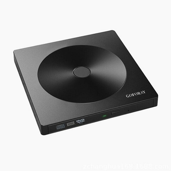 Graflsoa Portable USB 3.0 & Type-C External DVD-RW Drive for Laptop and Desktop, Compatible with Windows, Mac, Linux, Black ABS Material, Lightweight Design