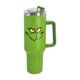 thumbnail image 1 of Gr1nch - Vaso de 40 onzas con asa y pajita, taza aislada de acero inoxidable, taza de viaje, taza de café de doble pared para bebidas frías y calientes, para Mantener Agua, Té, Vino, 1 of 7