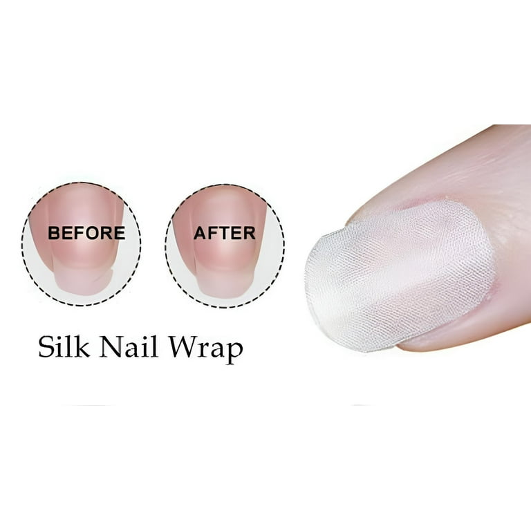 Super Nail Swiss Silk Pre-Shaped Self Adhesive Wrap Tabs Sheer Silk Tabs - 40 tabs - 3.019 in