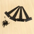 thumbnail image 2 of Bisagras de Puerta Resistentes de 8 Piezas de 6 Pulgadas Bisagras de Puerta con Bisagra de Cobertizo En T con Correa En T para Bisagras de Puertas de Madera (Negro), 2 of 5