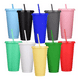 thumbnail image 1 of Vasos Reutilizables De 24 Oz Con Tapa Y Popote, 10 Piezas colores, 1 of 5