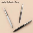 thumbnail image 4 of chaoQ Ballpoint Pen, 3 Pcs Retractable Metal Ballpoint Pens, for gift, Business, Office, 10mm Medium Point Black Ink, 6 Extras Replaceable Metal Refil, 4 of 4