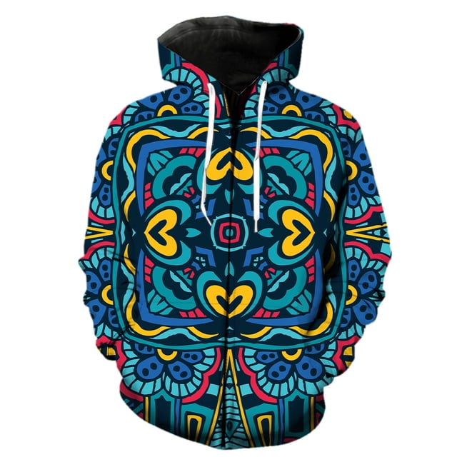 Sudadera con capucha y cremallera estilo nacional retro para hombre, sudaderas de moda, casuales, de gran tamaño, con capucha, chaquetas, tops, estampado 3D, gran oferta 2024