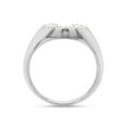 thumbnail image 4 of AFFY 0.33CT Round Moissanite Diamond Horseshoe Statement Ring for Men 14K White Gold over Silver-12, 4 of 7