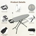 thumbnail image 5 of Yaheetech Full Size Foldable Ironing Board with Cord Holder & Clothes Rack, Gray, 5 of 8