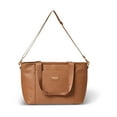 thumbnail image 3 of Igloo 25 cans Luxe Tote Soft Sided Vegan Leather Cooler, Cognac Brown, 3 of 10