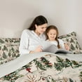 thumbnail image 5 of Feelyou Girly Green Tree Twin Bedding Sets 7-Piece, Rustic Winter Snowflake Bedding Comforter Set, Merry Christmas Theme Reversible Sheet Sets, Ultra Soft Home Decor, 5 of 8
